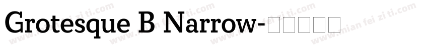 Grotesque B Narrow字体转换